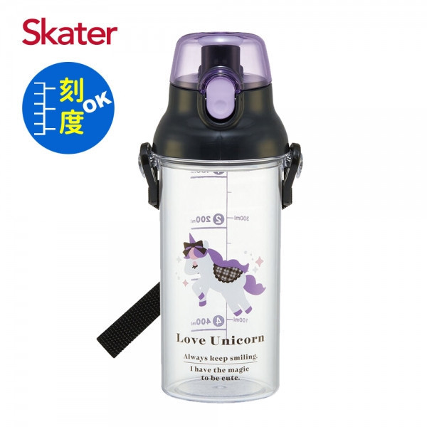 Skater 日本水壺 480ml 定量直飲水壺｜獨角獸水壺｜PSB5TR 日本水壺,skater,superbo,水壺推薦,兒童水壺推薦,直飲水壺,兒童水壺,獨角獸水壺,三麗鷗水壺,吸管水壺,skater水壺,透明水壺