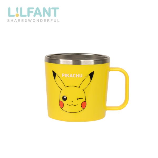 LILFANT 兒童水杯｜260ml不鏽鋼水杯｜皮卡丘 LILFANT 兒童水杯、不鏽鋼水杯、皮卡丘水杯、寶可夢兒童水杯、寶寶學習水杯、卡通水杯推薦