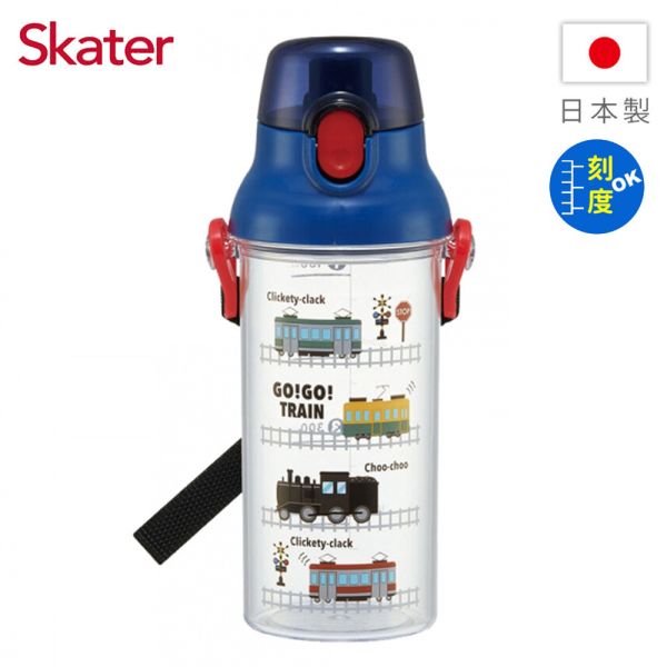 Skater 日本水壺 480ml 定量直飲水壺｜鐵道火車水壺｜PSB5TR 日本水壺,skater,superbo,水壺推薦,兒童水壺推薦,直飲水壺,兒童水壺,鐵道火車水壺,火車水壺,吸管水壺,skater水壺,透明水壺