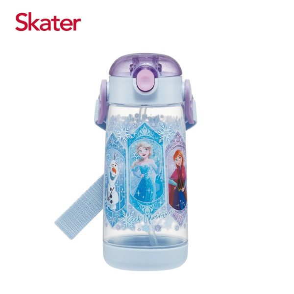 Skater 480ml PET吸管水壺｜冰雪奇緣水壺｜PDSH5 skater,superbo,水壺推薦,兒童水壺推薦,吸管水壺,兒童水壺,冰雪奇緣水壺,公主水壺,迪士尼水壺,skater水壺,透明水壺,直飲水壺,直飲透明水壺
