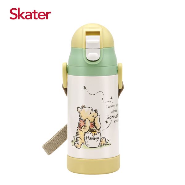 skater 350ml 吸管型不鏽鋼兩用杯｜小熊維尼保溫瓶｜STWM3N 透明吸管水壺,skater,superbo,水壺推薦,兒童水壺推薦,不鏽鋼水壺,保溫瓶,不鏽鋼保溫瓶,吸管水壺,直飲水壺,透明水壺