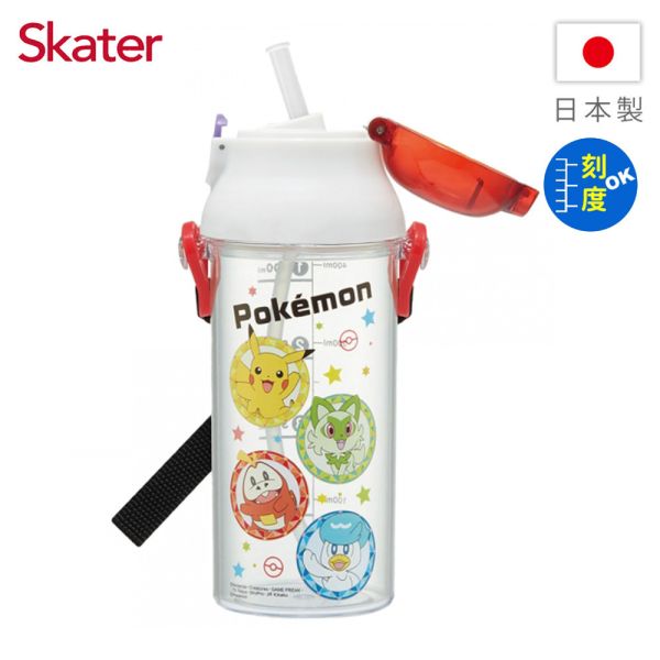 Skater 日本水壺 480ml 定量吸管水壺｜寶可夢水壺｜PSB5TRCST 日本水壺,skater,superbo,水壺推薦,兒童水壺推薦,直飲水壺,兒童水壺,寶可夢水壺,神奇寶貝水壺,寶可夢吸管水壺,skater水壺,透明水壺