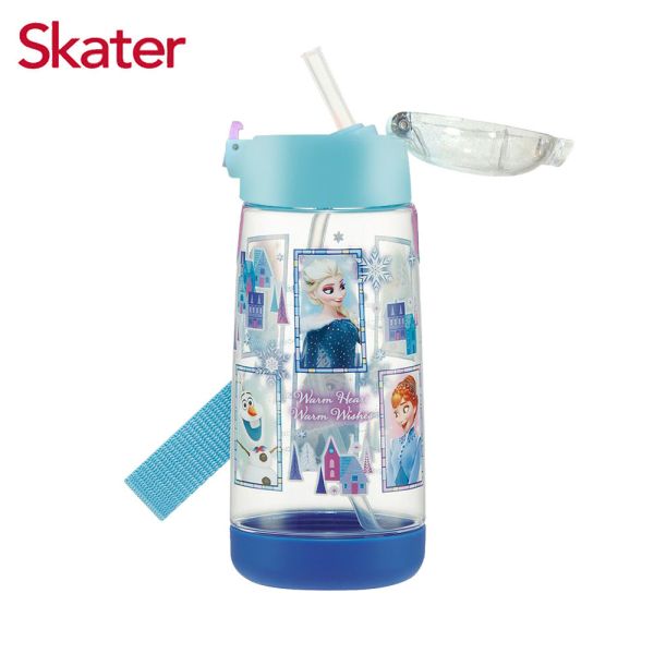 Skater 480ml PET吸管水壺｜冰雪奇緣｜PDSH5 透明吸管水壺,skater,superbo,水壺推薦,兒童水壺推薦,不鏽鋼水壺,保溫瓶,不鏽鋼保溫瓶,吸管水壺,直飲水壺,透明水壺