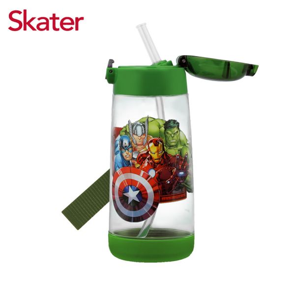 Skater 480ml PET吸管水壺｜漫威｜MARVEL｜PDSH5 透明吸管水壺,skater,superbo,水壺推薦,兒童水壺推薦,不鏽鋼水壺,保溫瓶,不鏽鋼保溫瓶,吸管水壺,直飲水壺,透明水壺