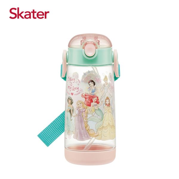 Skater 480ml PET吸管水壺｜迪士尼公主｜PDSH5 透明吸管水壺,skater,superbo,水壺推薦,兒童水壺推薦,不鏽鋼水壺,保溫瓶,不鏽鋼保溫瓶,吸管水壺,直飲水壺,透明水壺