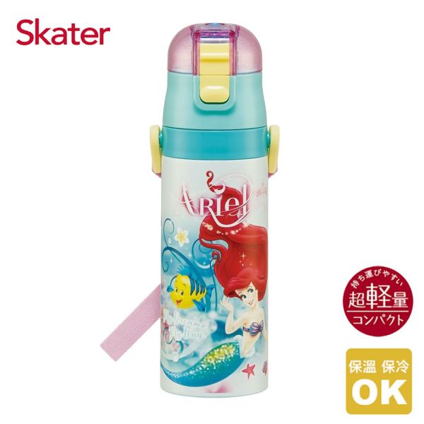skater 470ml 不鏽鋼直飲保溫水壺｜小美人魚保溫瓶｜SDC4 透明吸管水壺,skater,superbo,水壺推薦,兒童水壺推薦,不鏽鋼水壺,保溫瓶,不鏽鋼保溫瓶,直飲水壺,公主水壺,迪士尼水壺,公主保溫瓶,公主水瓶,迪士尼公主保溫瓶,兒童水壺