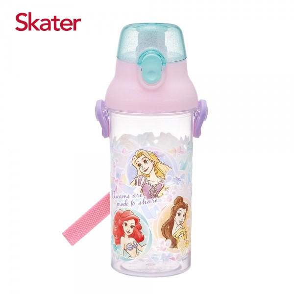 Skater 日本水壺 480ml 直飲透明水壺｜迪士尼公主水壺｜PSB5TR 日本水壺,skater,superbo,水壺推薦,兒童水壺推薦,直飲水壺,兒童水壺,公主水壺,迪士尼水壺,迪士尼公主水壺,skater水壺,透明水壺