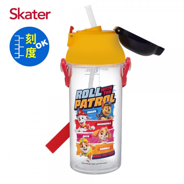 Skater 日本水壺 480ml 定量吸管水壺｜汪汪隊｜汪汪隊水壺｜PSB5TRCST 日本水壺,skater,superbo,水壺推薦,兒童水壺推薦,直飲水壺,兒童水壺,汪汪隊水壺,汪汪隊吸管水壺,skater水壺,透明水壺