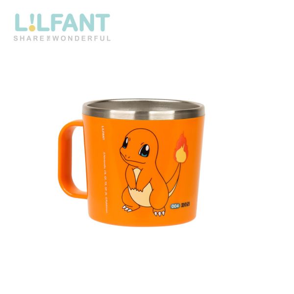 LILFANT 兒童水杯｜260ml不鏽鋼水杯｜小火龍 LILFANT 兒童水杯、不鏽鋼水杯、小火龍水杯、寶可夢兒童水杯、寶寶學習水杯、卡通水杯推薦