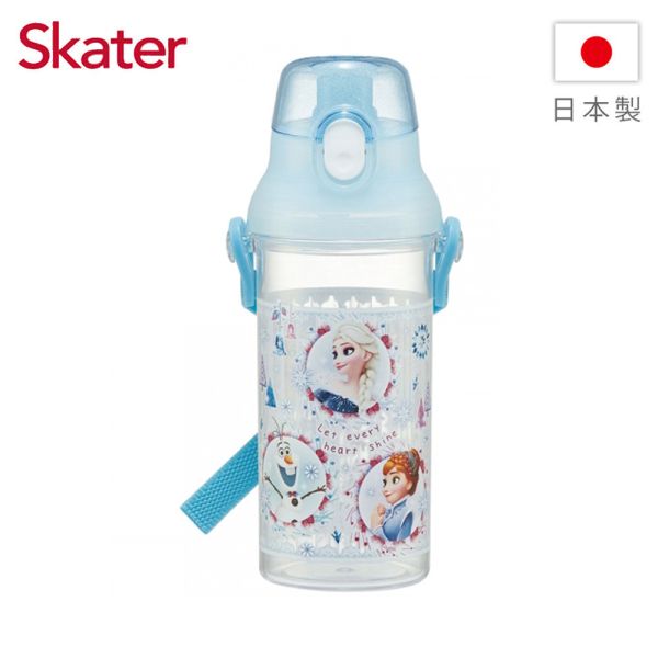 Skater 日本水壺 480ml 直飲透明水壺｜冰雪奇緣｜PSB5TR 透明吸管水壺,skater,superbo,水壺推薦,兒童水壺推薦,不鏽鋼水壺,保溫瓶,不鏽鋼保溫瓶,吸管水壺,直飲水壺,透明水壺,汪汪隊水壺