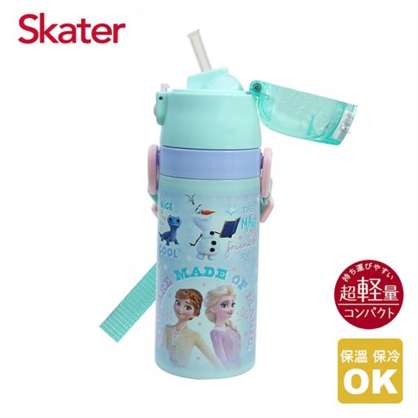 skater 400ml 吸管不鏽鋼保溫水壺｜冰雪奇緣保溫瓶｜SKP3 透明吸管水壺,skater,superbo,水壺推薦,兒童水壺推薦,不鏽鋼水壺,保溫瓶,不鏽鋼保溫瓶,吸管水壺,直飲水壺,透明水壺