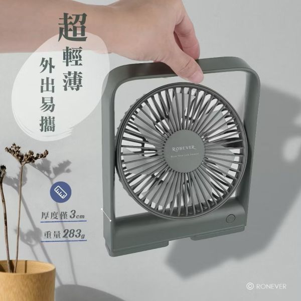 【RONEVER】PG038磁吸超薄桌面風扇兩色 