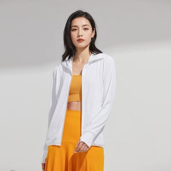 【現貨】冰絲涼感外套-女白色2XL 