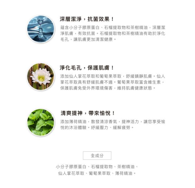 【CIAO】膠原蛋白《沐浴露》抗菌配方500ml 