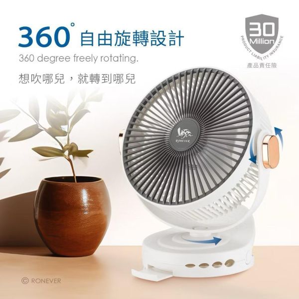 360°夾立雙用靜音風扇 