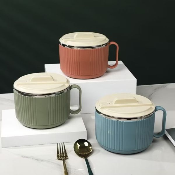 304不鏽鋼泡麵碗三色 