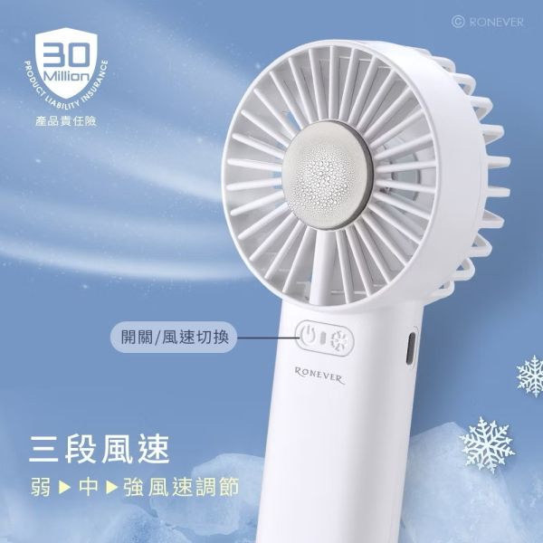 《RONEVER》智能冰敷手持風扇PG040 