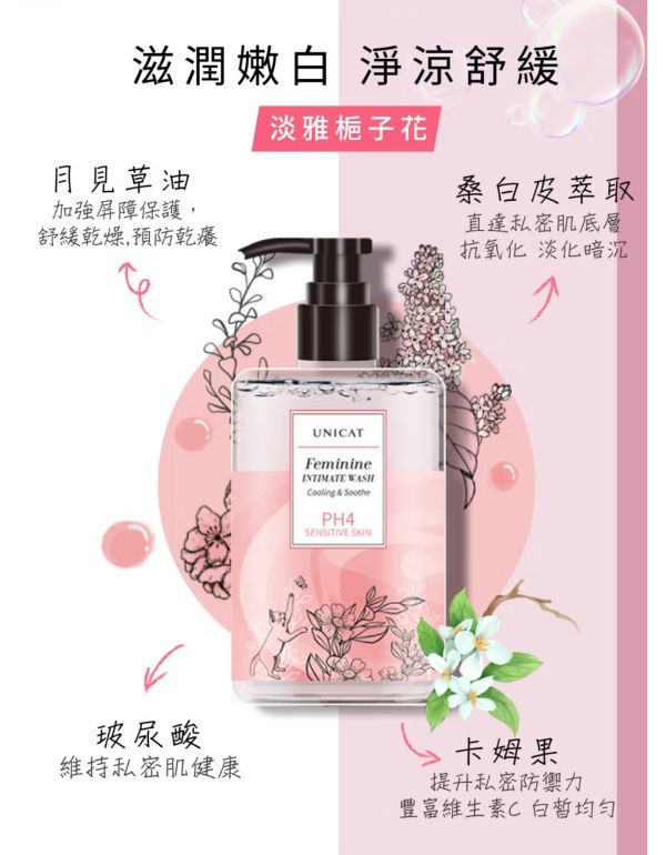 【UNICAT】變臉貓PH4私密呵護潔淨露200ml 