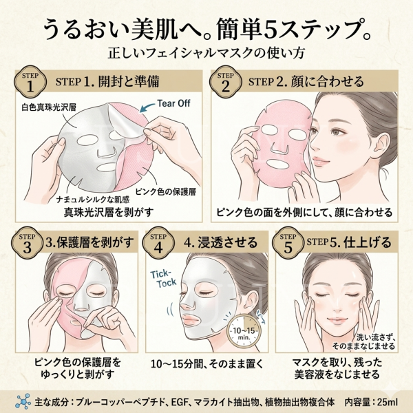 藍銅胜肽水潤緊緻修護面膜三片組GHK-Cu Moisturizing Tightening & Recovering Mask 