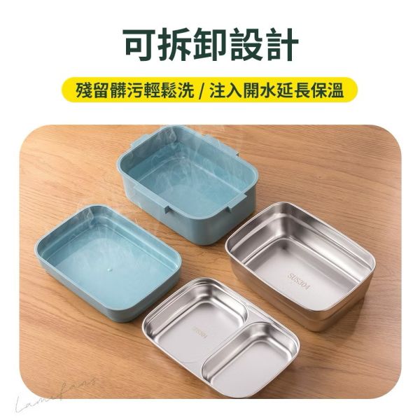 《AWANA》雙層雙格便當盒三色 