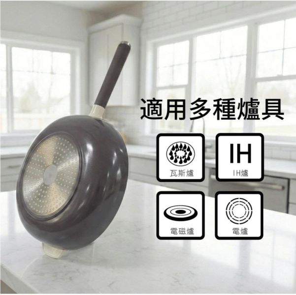 《SILWA》暮紫不沾深煎鍋32cm-免運中 