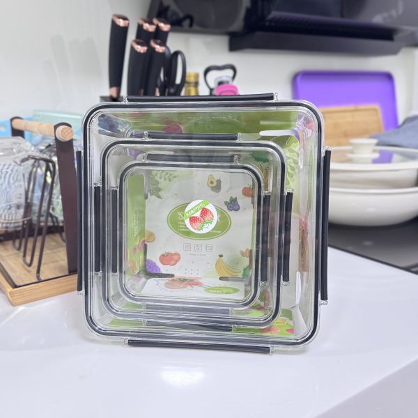 正方形保鮮盒三件套 