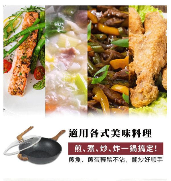 SILWA西華鑽石紋不沾炒鍋32cm 
