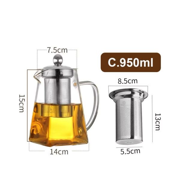 高硼硅玻璃耐熱泡茶壺750ml 