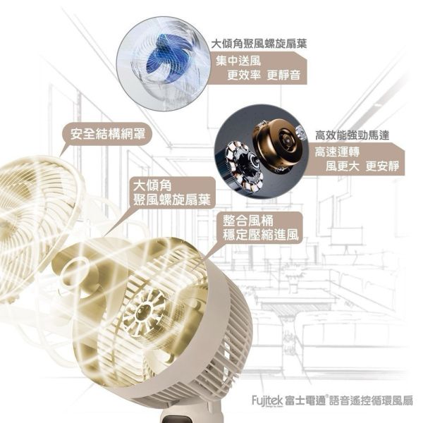 富士電通語音遙控循環風扇FT-FN200 