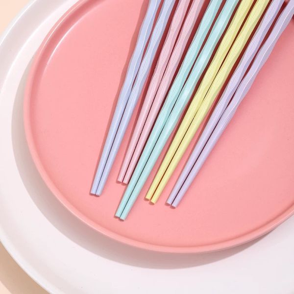 五色風景合金筷五雙套組 