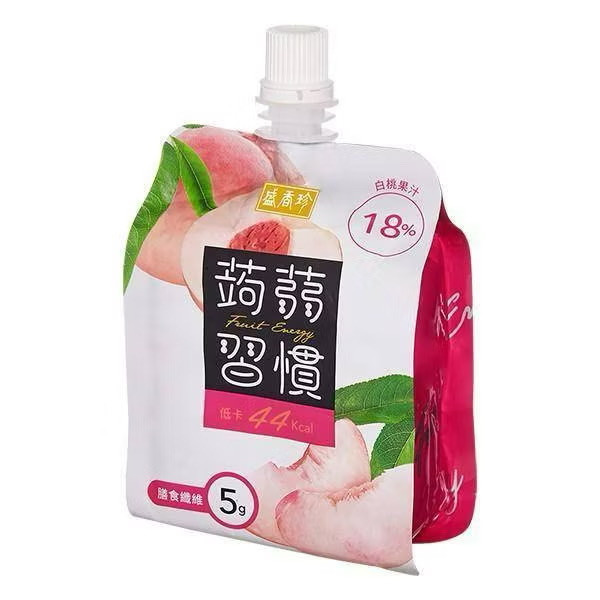 【盛香珍】蒟蒻習慣白桃蒟蒻180gX6包 