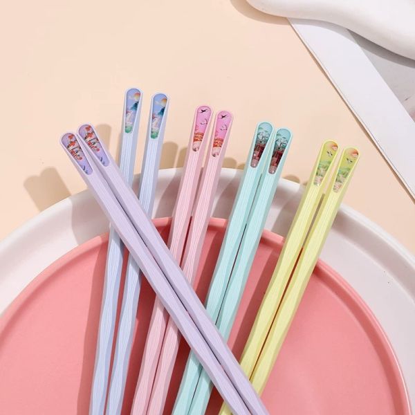 五色風景合金筷五雙套組 