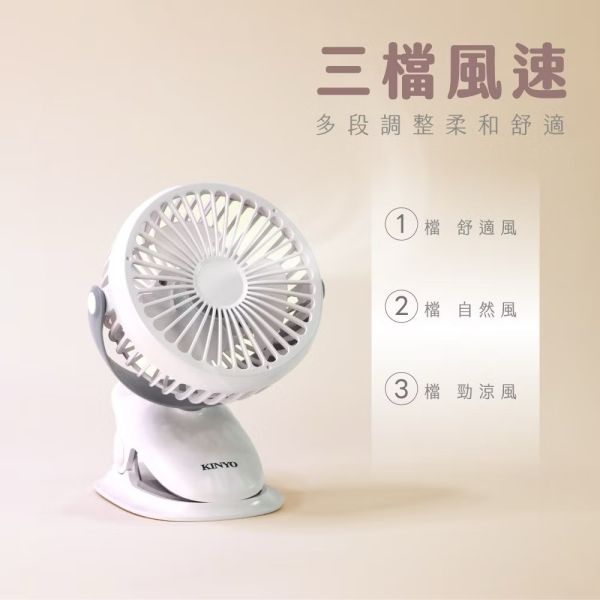 【KINYO】多功能夾/立式兩用小風扇 