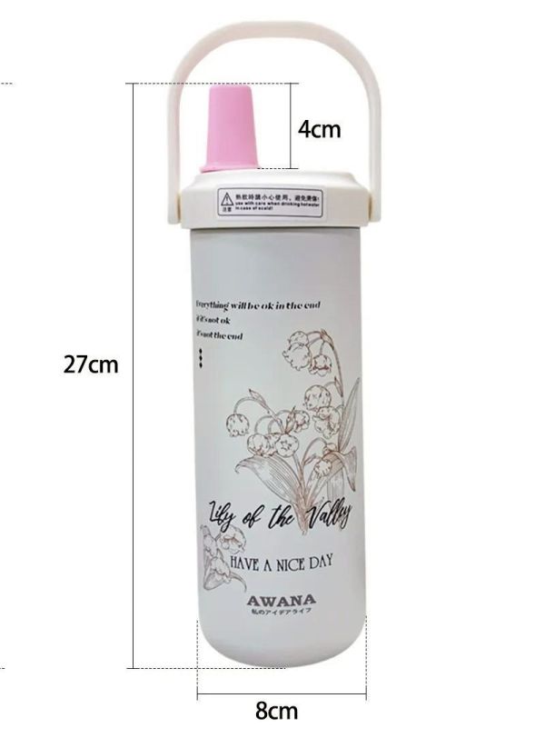 大象吸管陶瓷手提杯750ml 
