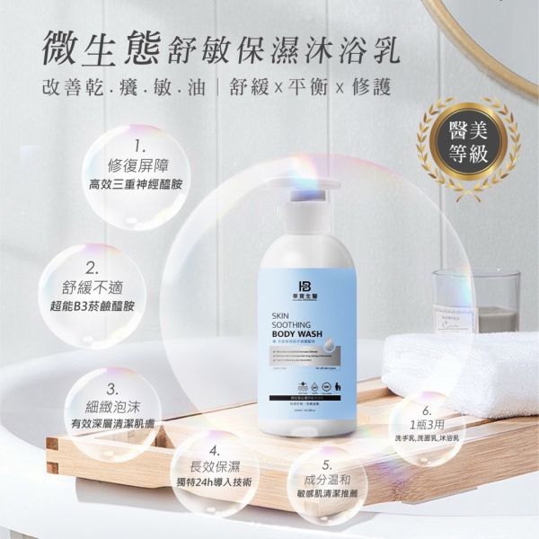 HB華寶生醫-微生態舒敏保濕沐浴乳 