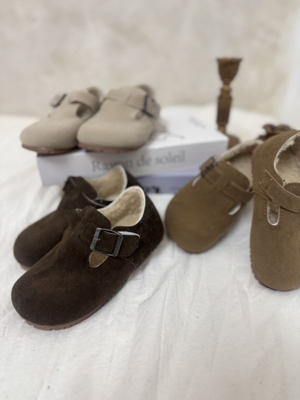 預購-中性款文青毛毛內裡勃肯包鞋 