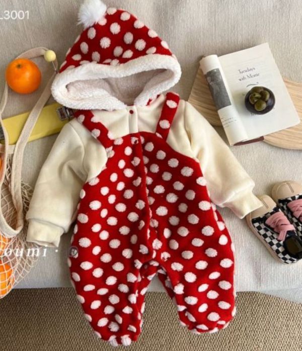 過年氛圍連帽保暖加厚包屁衣(很厚版偏大) 