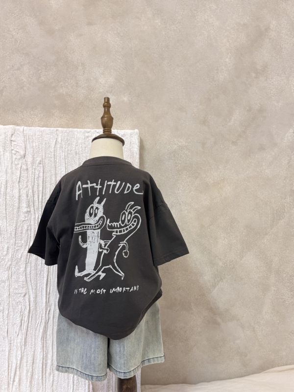態度最重要可愛塗鴉短T 