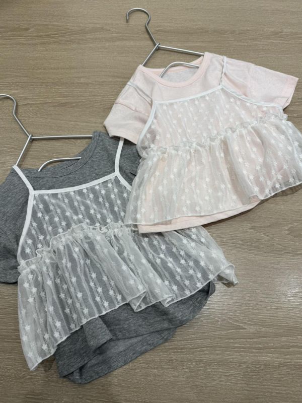 甜美紗紗小吊帶上衣兩件套 