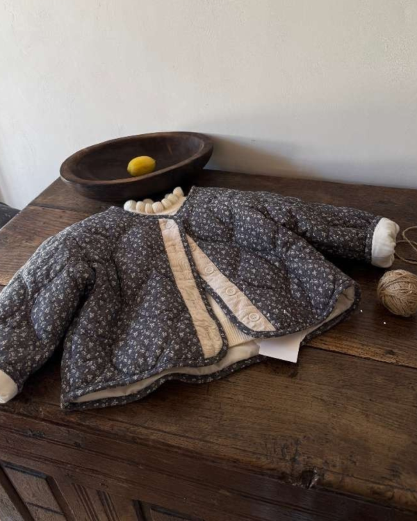 森系氣質碎花輕夾棉外套 