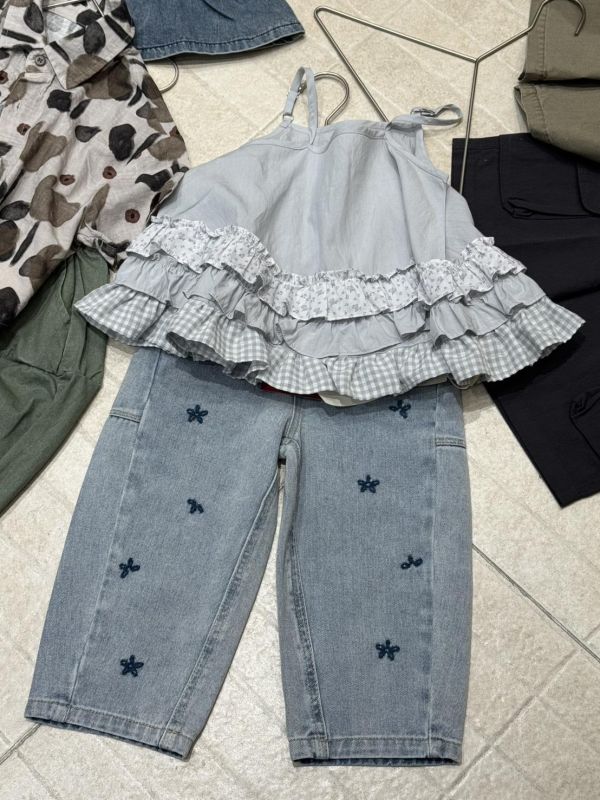 碎花拼接吊帶背心 