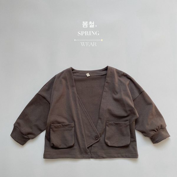 慵懶系口袋開衫外套 