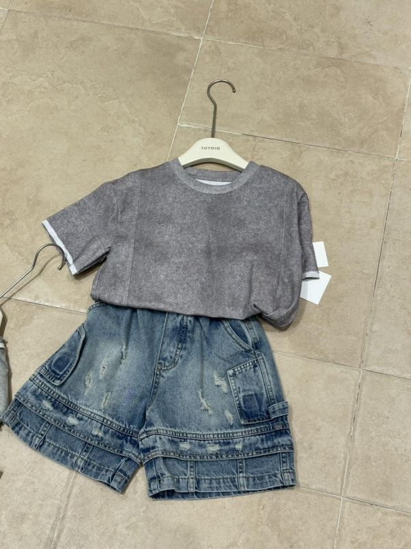 工裝刷破設計牛仔短褲 