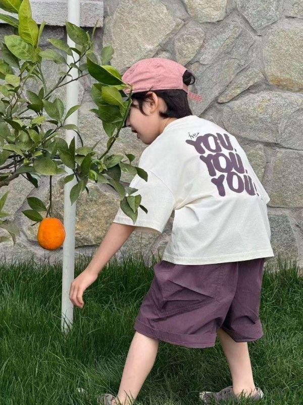 Hey YOU！街頭塗鴉異材質工裝口袋短T 
