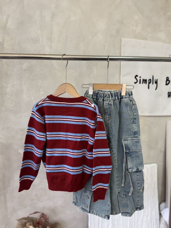 紅藍條紋簡約上衣/外套 