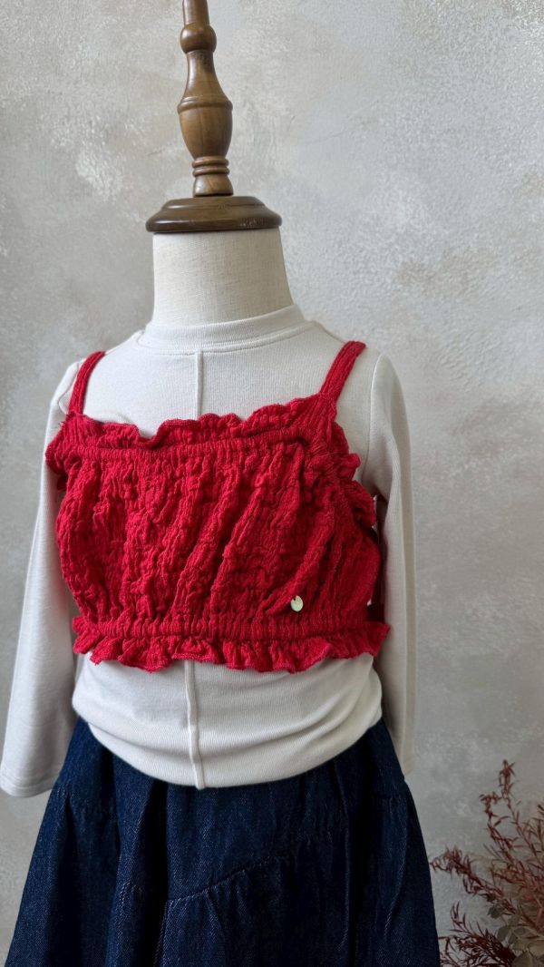 兩件套！肌理感疊搭背心內搭壓線長袖上衣(配色超好看) 