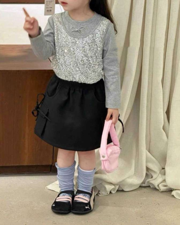 辣妹工裝綁帶挺布褲裙 