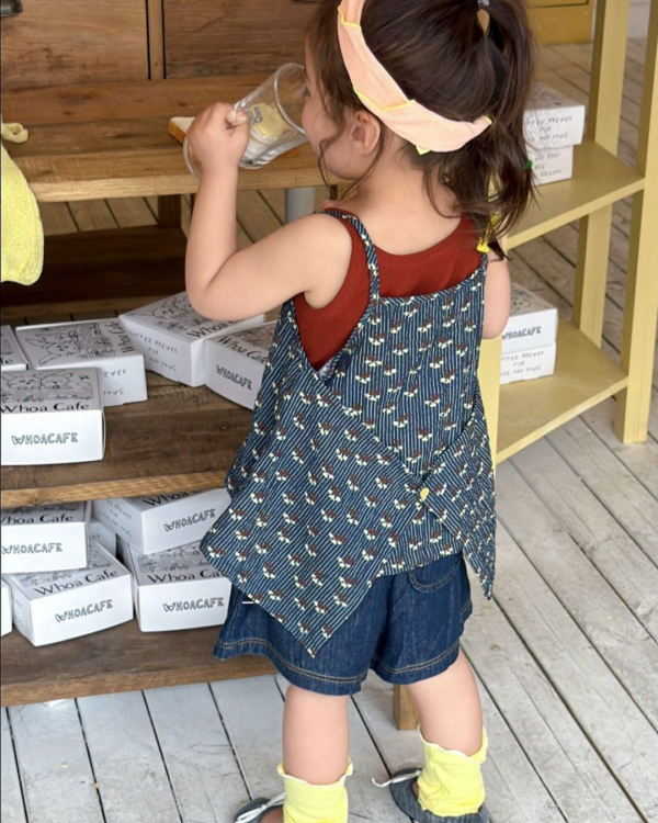 兩件套！不規則剪裁細肩內搭背心套裝 