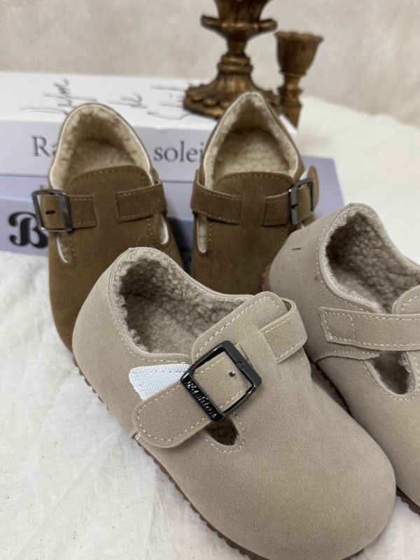 預購-中性款文青毛毛內裡勃肯包鞋 