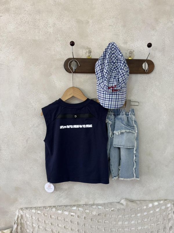 賽車款拼色背心 